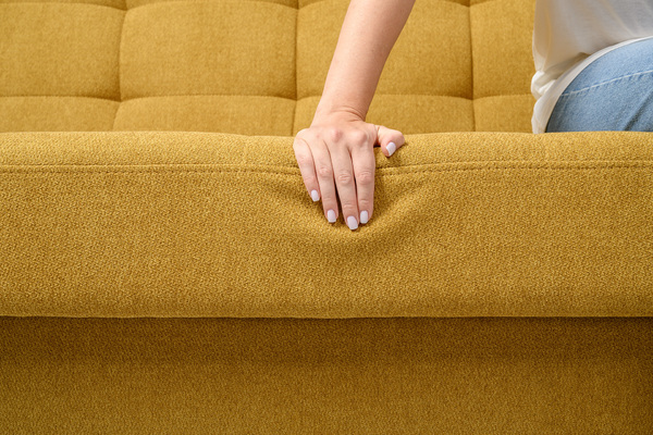 Диван-кровать прямой Эмили ТД 914 велюр горчичный