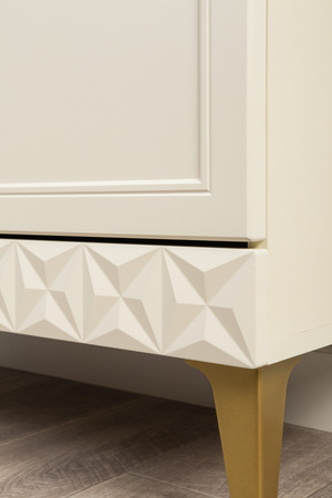 Комод Марион 16.249 слоновая кость С341 PE, слоновая кость 6898 ПВХ, белый PE шагрень