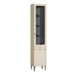 Шкаф-витрина Марион 16.397.01 слоновая кость С341 PE, слоновая кость 6898 ПВХ (собирается на любую сторону)
