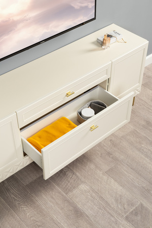 Тумба Марион 16.167 слоновая кость С341 PE, слоновая кость 6898 ПВХ, белый PE шагрень