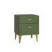 Тумба прикроватная Марион 16.14 дымчатый зеленый K521, олива шагрень AG 1050 ПВХ, белый PE шагрень